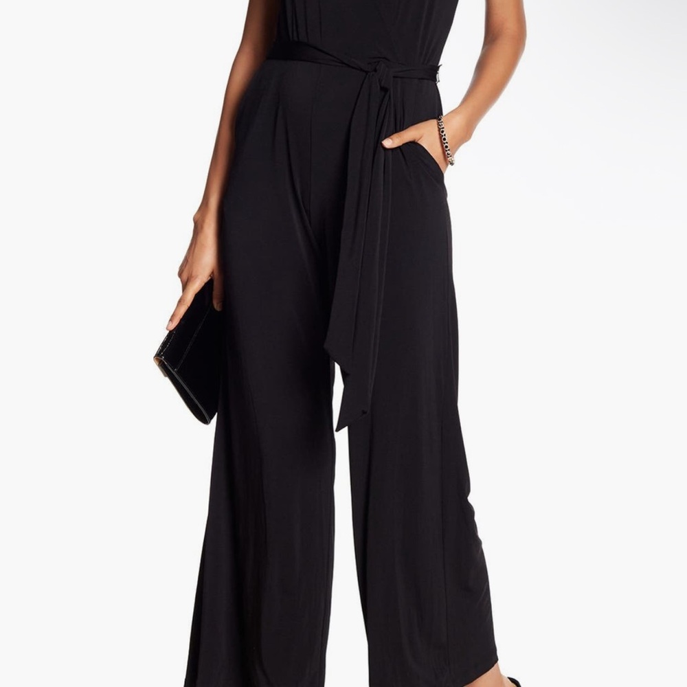 Nina Leonard Black Jumpsuit M